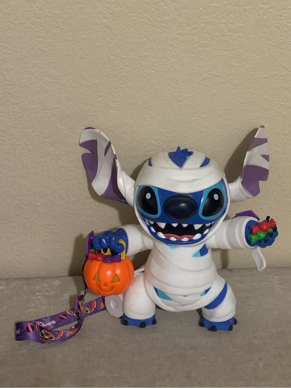 Disney Parks Stitch Halloween Mummy Popcorn Bucket